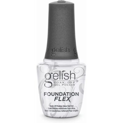 Gelish Brand Model Foundation Flex Rubber Base Nail Gel - Clear Gelish Brand Model Foundation Flex Rubber Base Nail Gel - Clear