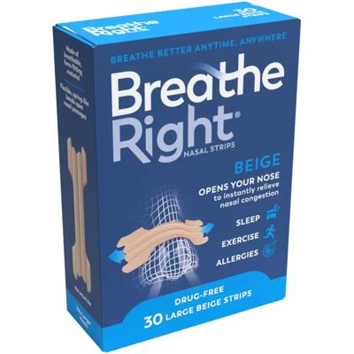 Breathe Right Large Nasal Strips - Nasal Relief Breathe Right Large Nasal Strips - Nasal Relief