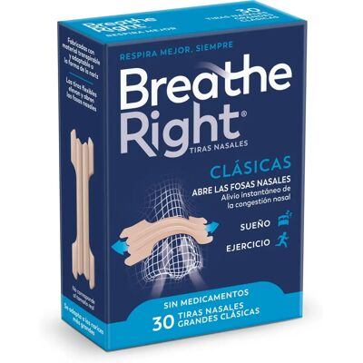 Tiras nasais Breathe Right Tamanho Grande 30 Unidades - Tiras Nasais Tiras nasais Breathe Right Tamanho Grande 30 Unidades - Tiras Nasais