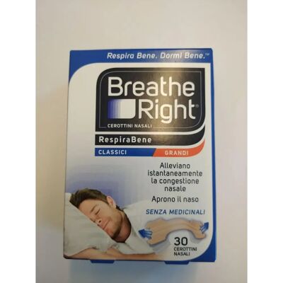 Strisce Nasali Trasparenti Breath Right Classiche - Sollievo Notturno Strisce Nasali Trasparenti Breath Right Classiche - Sollievo Notturno