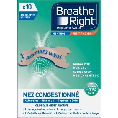 Breathe Right Nasenstreifen Menthol - Nasenverstopfung Breathe Right Nasenstreifen Menthol - Nasenverstopfung