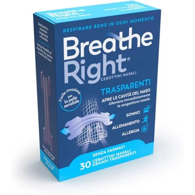 Cerotti Nasali Trasparenti Grandi Breathe Right - Cerotti Nasali Cerotti Nasali Trasparenti Grandi Breathe Right - Cerotti Nasali