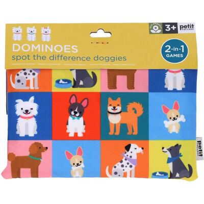 Petit Collage Dominoes Spot The Difference Doggies - Gra planszowa Petit Collage Dominoes Spot The Difference Doggies - Gra planszowa
