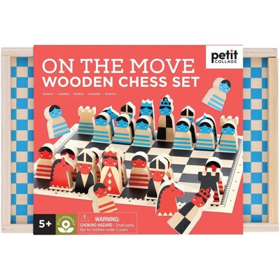 Petit Collage On The Move Holz-Schachset - Brettspiel Petit Collage On The Move Holz-Schachset - Brettspiel
