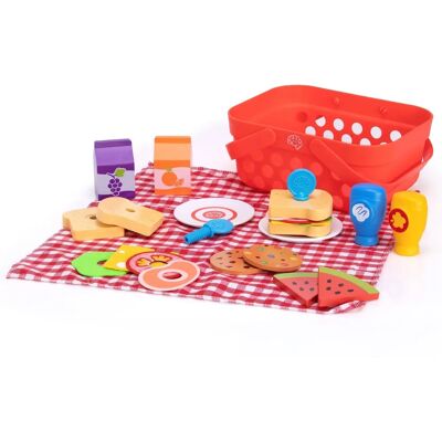 Fat Brain Toys Wooden Picnic Play Set - Pretend Food & Accessories - 3+ years Fat Brain Toys Wooden Picnic Play Set - Pretend Food & Accessories - 3+ years
