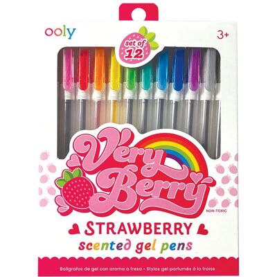 Ooly Very Berry Duft-Gelstift - 12 Stück - Fein Schwarz, Blau, Braun, Cyan, Grün, Grau, Hellgrün, Orange, Pink, Lila, Rot, Gelpen Ooly Very Berry Duft-Gelstift - 12 Stück - Fein Schwarz, Blau, Braun, Cyan, Grün, Grau, Hellgrün, Orange, Pink, Lila, Rot, Gelpen