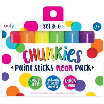Ooly Neon Paint Sticks - 6 Color Neon Markers for Kids Ooly Neon Paint Sticks - 6 Color Neon Markers for Kids