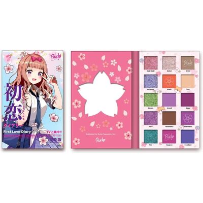 Rude Cosmetics Manga Collection Pigments & Shadows Palette - First Love Diary - Palette Rude Cosmetics Manga Collection Pigments & Shadows Palette - First Love Diary - Palette