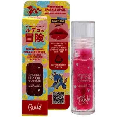Rude Cosmetics Manga Collection Watermelon Lip Oil - Lip Oil Rude Cosmetics Manga Collection Watermelon Lip Oil - Lip Oil