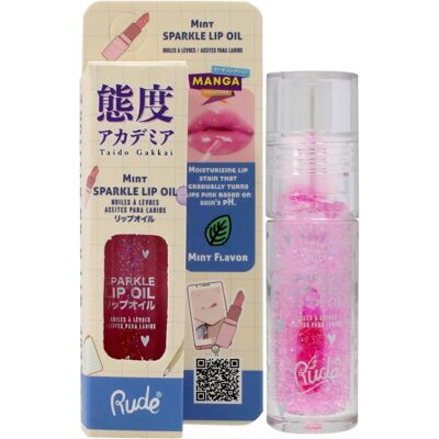 Rude Cosmetics Manga Collection Lip Oil - Mint - Hydrating & Shiny Lip Care Rude Cosmetics Manga Collection Lip Oil - Mint - Hydrating & Shiny Lip Care
