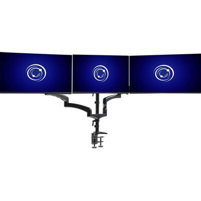 VIVO - Suporte de Monitor Pneumático Triplo - 17-32 polegadas - 2 Braços - Suporte Monitor VIVO - Suporte de Monitor Pneumático Triplo - 17-32 polegadas - 2 Braços - Suporte Monitor