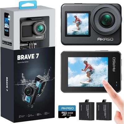 AKASO - Brave 7 - 64GB - 4K30 - Caméra d'action - Publicité AKASO - Brave 7 - 64GB - 4K30 - Caméra d'action - Publicité
