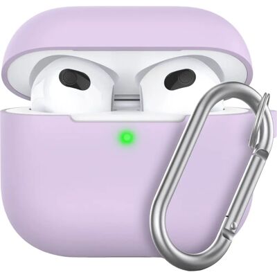 Coque en silicone Keybudz Elevate Series pour AirPod 3 - Violet Coque en silicone Keybudz Elevate Series pour AirPod 3 - Violet