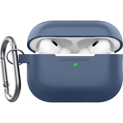 Funda protectora de silicona para AirPods Pro 2 Azul Cobalto con mosquetón - Serie Elevate Funda protectora de silicona para AirPods Pro 2 Azul Cobalto con mosquetón - Serie Elevate