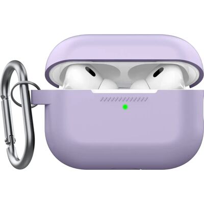 Cubierta de silicona para llavero Keybudz para AirPods Pro 2 - Violeta Cubierta de silicona para llavero Keybudz para AirPods Pro 2 - Violeta