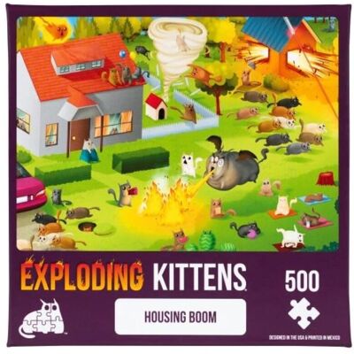 Puzzle Exploding Kittens de 500 Pièces - Boom Immobilier - Pour Adultes - Publicité Puzzle Exploding Kittens de 500 Pièces - Boom Immobilier - Pour Adultes - Publicité
