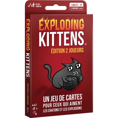 Asmodee Exploding Kittens - Jeu de cartes - Rouge - 2 Joueurs - Dès 7 ans - Publicité Asmodee Exploding Kittens - Jeu de cartes - Rouge - 2 Joueurs - Dès 7 ans - Publicité