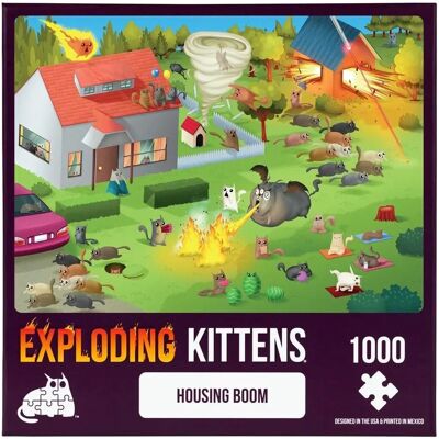 Exploding Kittens Housing Boom Puzzle - 1000 Pièces - Publicité Exploding Kittens Housing Boom Puzzle - 1000 Pièces - Publicité