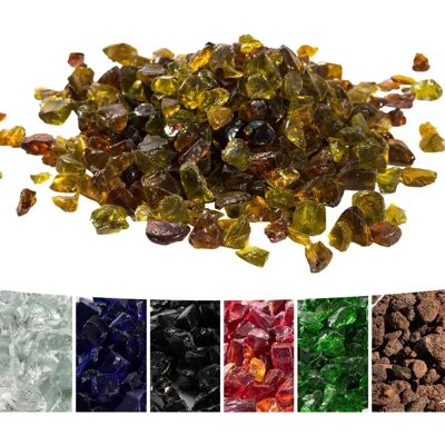 Teamson Home 4 Kg Lava Rocks - Fire Glass - Yellow Teamson Home 4 Kg Lava Rocks - Fire Glass - Yellow