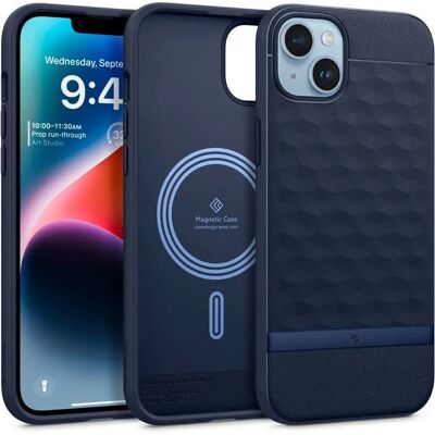 Caseology Parallax iPhone 14 Plus - Bleu nuit, MagSafe, Grade militaire - Publicité Caseology Parallax iPhone 14 Plus - Bleu nuit, MagSafe, Grade militaire - Publicité