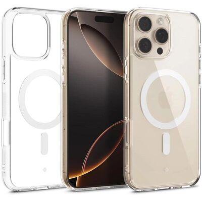 Coque Caseology Capella Mag pour iPhone 16 Pro Max - Blanc Transparent - Publicité Coque Caseology Capella Mag pour iPhone 16 Pro Max - Blanc Transparent - Publicité