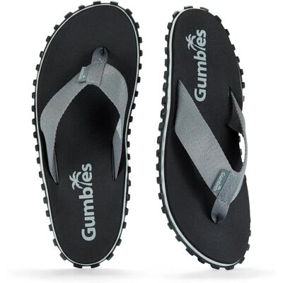 Gumbies Duckbill Schwarz/Grau Wasserdichte Flip-Flops - Flip-Flops Gumbies Duckbill Schwarz/Grau Wasserdichte Flip-Flops - Flip-Flops