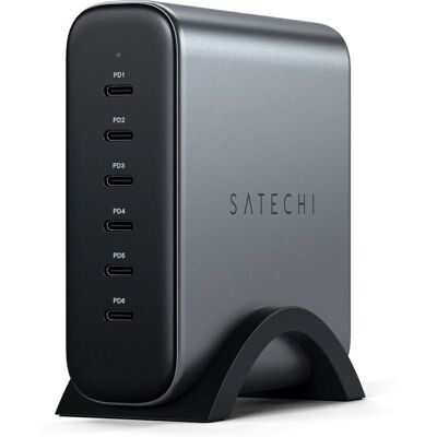 Satechi 200W USB-C 6-port laddare - Universell Grå Satechi 200W USB-C 6-port laddare - Universell Grå