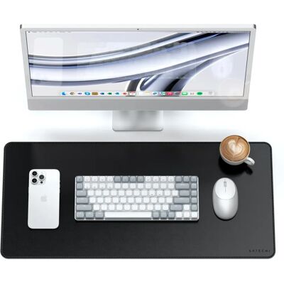 Tapis de bureau en cuir végétalien noir Satechi - Accessoire de bureau et gaming Tapis de bureau en cuir végétalien noir Satechi - Accessoire de bureau et gaming