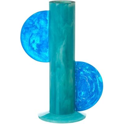 Vaso Mustique di Jonathan Adler - Blu - Effetto marmo - Design moderno Vaso Mustique di Jonathan Adler - Blu - Effetto marmo - Design moderno