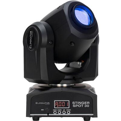 Adj Eliminator Lighting Stinger Spot 30 - Mini LED Moving Head - 7 Farger + GOBOS Adj Eliminator Lighting Stinger Spot 30 - Mini LED Moving Head - 7 Farger + GOBOS
