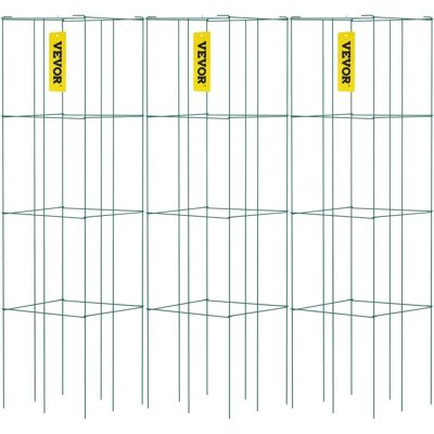 Vevor Pflanzenstützkorb - 3er Pack, Grün, 37x37x100cm Vevor Pflanzenstützkorb - 3er Pack, Grün, 37x37x100cm