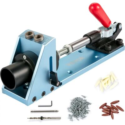 Vevor Kit de Jig pour Trou de Poche Portable - Système précis pour bricolage - Publicité Vevor Kit de Jig pour Trou de Poche Portable - Système précis pour bricolage - Publicité