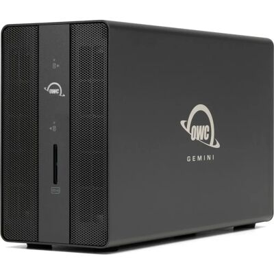 OWC Gemini Supporte 2 Disques RAID Thunderbolt Dock - Noir - Publicité OWC Gemini Supporte 2 Disques RAID Thunderbolt Dock - Noir - Publicité