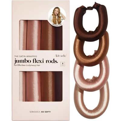Kitsch Satin Jumbo Flexi Rods - Rosewood - Rolinhos Kitsch Satin Jumbo Flexi Rods - Rosewood - Rolinhos