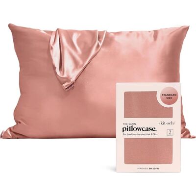 Kitsch Terracotta Satin Kissenbezug - Schlafaccessoire Kitsch Terracotta Satin Kissenbezug - Schlafaccessoire
