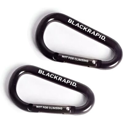 BlackRapid CarabineR Set of 2 Aluminium 70mm Black Carabiners - Camera Accessory BlackRapid CarabineR Set of 2 Aluminium 70mm Black Carabiners - Camera Accessory