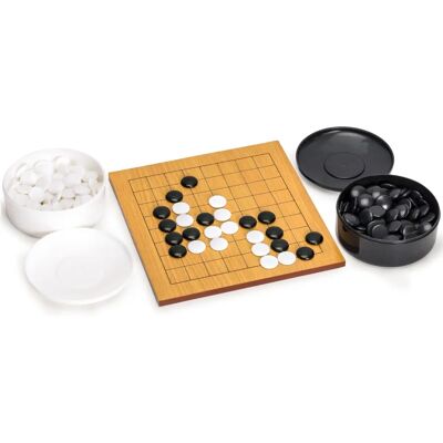 Conjunto de Jogo Go da Yellow Mountain Imports - Tabuleiro 9x9 e Pedras Conjunto de Jogo Go da Yellow Mountain Imports - Tabuleiro 9x9 e Pedras