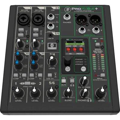 Mixer Mackie ProFX6v3+ - 6 canais com efeitos Mixer Mackie ProFX6v3+ - 6 canais com efeitos