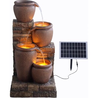 TEAMSON HOME Braune Gartensolarbrunnen - Gartendekoration TEAMSON HOME Braune Gartensolarbrunnen - Gartendekoration