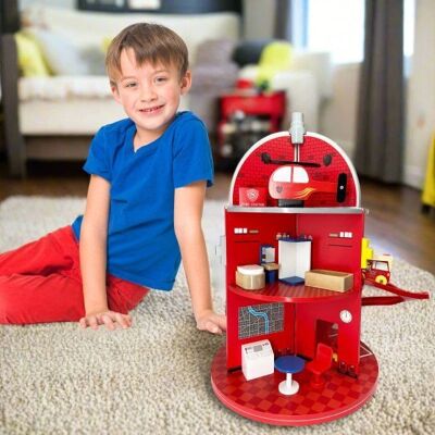 Teamson Kids - Caserma dei Pompieri con 24 Figure - Gioco di Giocattoli Teamson Kids - Caserma dei Pompieri con 24 Figure - Gioco di Giocattoli