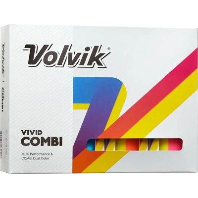 Volvik Vivid Combi Rainbow Golf Balls - 12 pcs Volvik Vivid Combi Rainbow Golf Balls - 12 pcs
