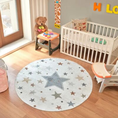 Livabliss Model SUPERMAMA - Round Carpet for Kids Livabliss Model SUPERMAMA - Round Carpet for Kids