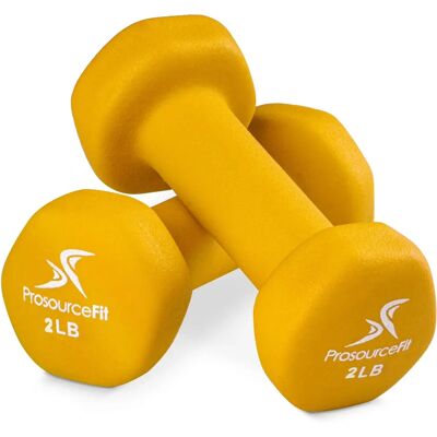 ProsourceFit Neoprenhantlar - Antislip Grepp, 2 lb, Gul - Hantlar ProsourceFit Neoprenhantlar - Antislip Grepp, 2 lb, Gul - Hantlar