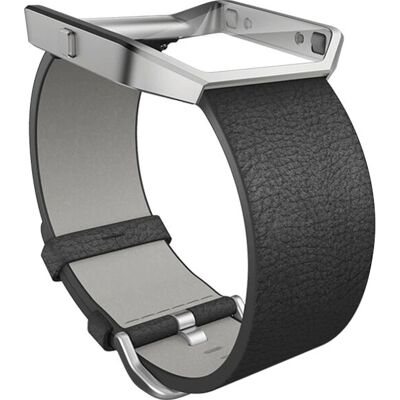 Fitbit Fitbit Blaze Lederarmband mit Rahmen - Schwarz - Edelstahl Fitbit Fitbit Blaze Lederarmband mit Rahmen - Schwarz - Edelstahl