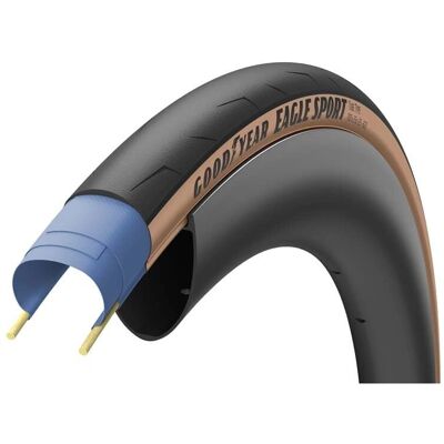 Neumático de Carretera Goodyear Eagle Sport - 700c Negro/Marrón - Neumático para Bicicleta de Carretera Neumático de Carretera Goodyear Eagle Sport - 700c Negro/Marrón - Neumático para Bicicleta de Carretera