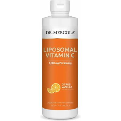 Dr. Mercola Vitamine C Liposomale - Vanille Citron - 1000 mg - 450 ml - Publicité Dr. Mercola Vitamine C Liposomale - Vanille Citron - 1000 mg - 450 ml - Publicité