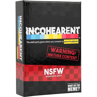 What Do You Meme? Erweiterung Incohearent Nsfw - 180 Karten für 17+ Spieler What Do You Meme? Erweiterung Incohearent Nsfw - 180 Karten für 17+ Spieler