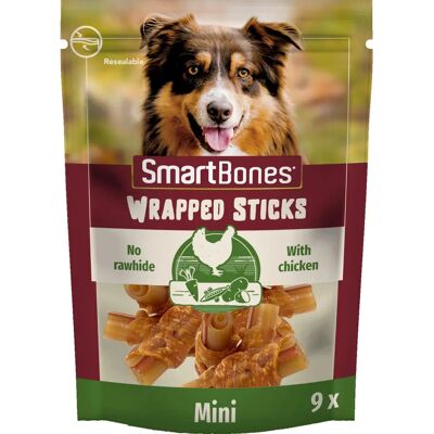 SmartBones Bâtonnets Mini Enveloppés de Poulet - Friandises pour Chiens SmartBones Bâtonnets Mini Enveloppés de Poulet - Friandises pour Chiens