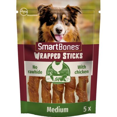 SmartBones Bâtonnets de Poulet - Friandises pour Chiens - Sans peau rawhide - Enrichi en Légumes SmartBones Bâtonnets de Poulet - Friandises pour Chiens - Sans peau rawhide - Enrichi en Légumes