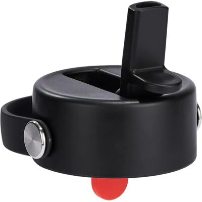 Hydro Flask Wide Mouth Lekkagesicherer Deckel mit Strohhalm - Schwarz Hydro Flask Wide Mouth Lekkagesicherer Deckel mit Strohhalm - Schwarz